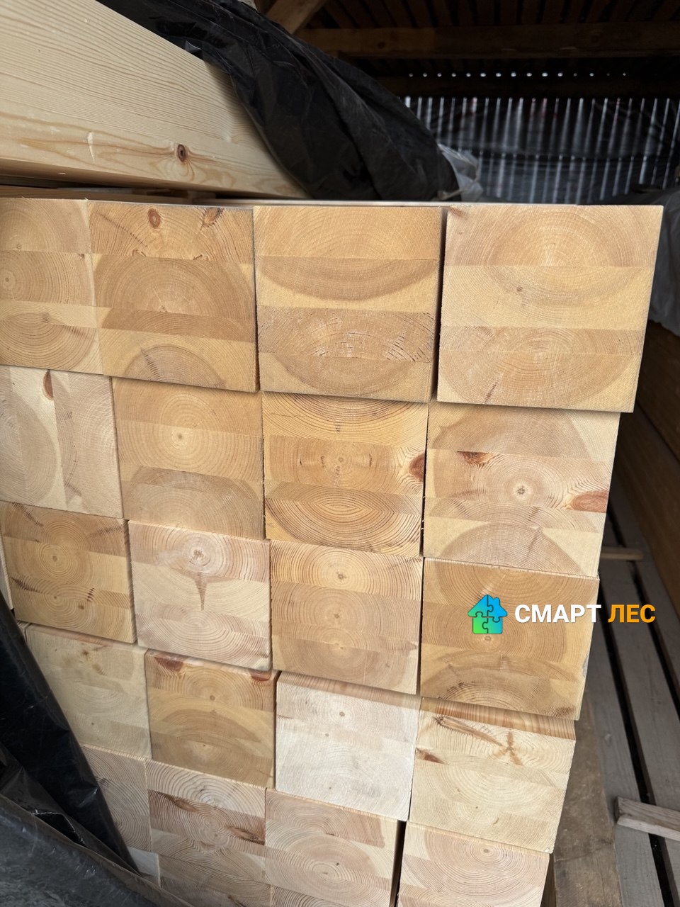 Брус балка строганный срощенный с сучками сорт А 145х145х6000 Вятка фото 2