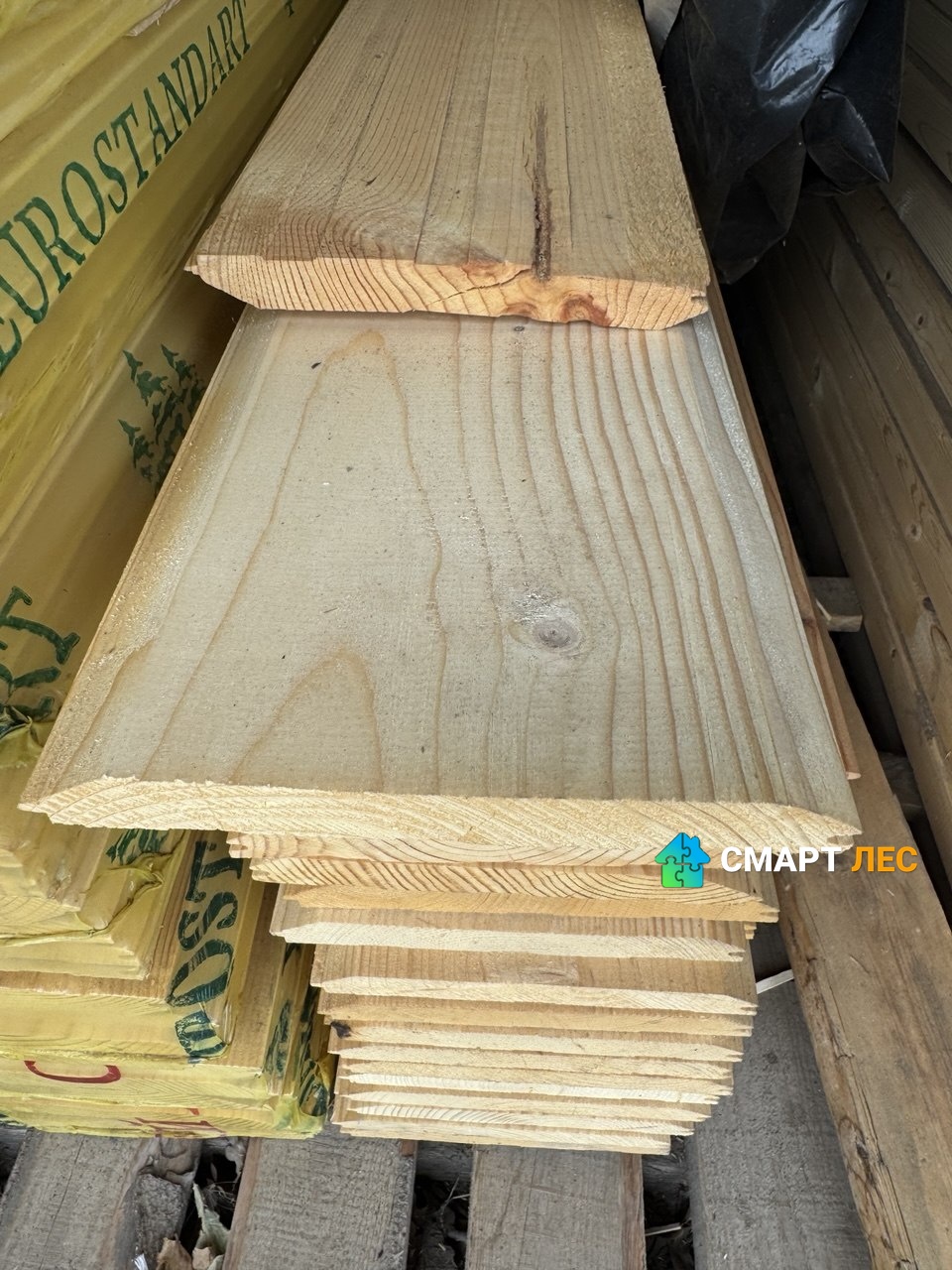 Имитация бруса 21х185х5000 сорт АВ (4 шт/уп) УГОЛ 30 фото 2