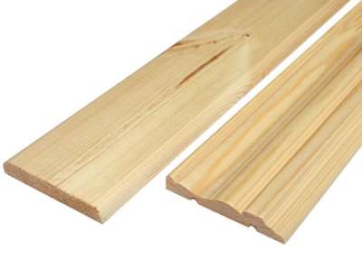Наличник деревянный срощенный с сучками 13х140х2500 (прямой)